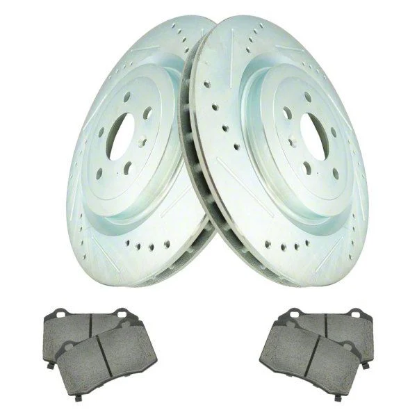 Ceramic Performance Brake Rotor, Pad, Brake Fluid and Cleaner Kit; Rear (10-15 Camaro SS, ZL1)