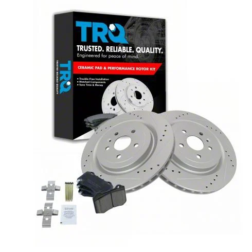 Ceramic Performance Brake Rotor and Pad Kit; Rear (10-15 Camaro SS, ZL1)