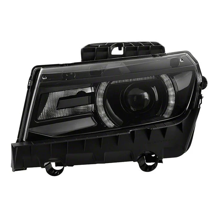 OEM Style Headlight; Black Housing; Clear Lens; Driver Side (14-15 Camaro w/ Factory HID Headlights, Excluding LS, Z/28 & ZL1)