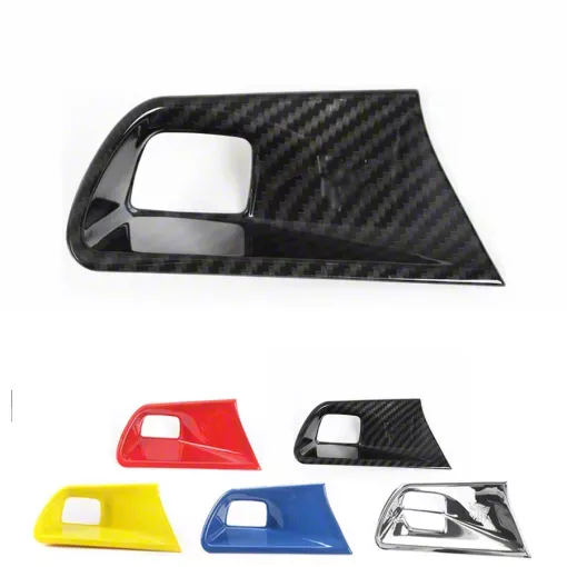 Push Button Start Trim Cover; Carbon Fiber (16-24 Camaro)