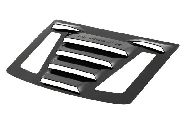 Tekno 1 Rear Window Louvers; Satin Black (16-24 Camaro Coupe)