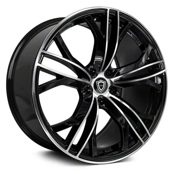 Capri Luxury C5189 Gloss Black Machined Wheel; 20x8.5; 35mm Offset (21-26 Mustang Mach-E)