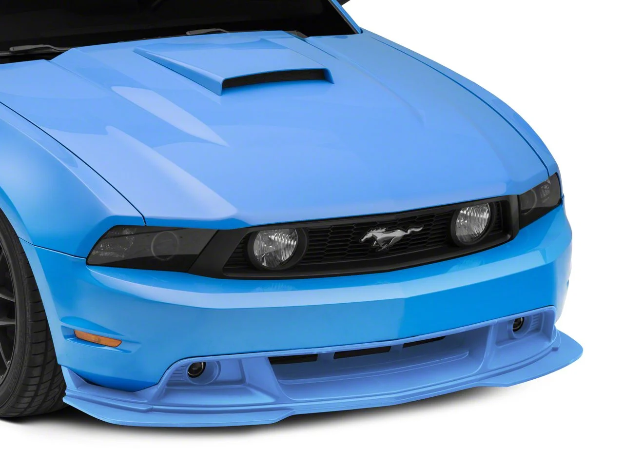 Cervini's GT/CS Chin Spoiler Splitter with Fog Lights; Unpainted (10-12 Mustang GT, BOSS 302)