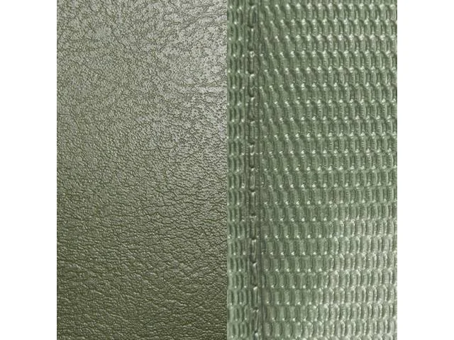 Upholstery Set, Premium, Front Bench, 50-50 split back w/o arm rest, Light Metallic Green, madrid grain vinyl w/ heat sealed basketweave grain insert vinyl