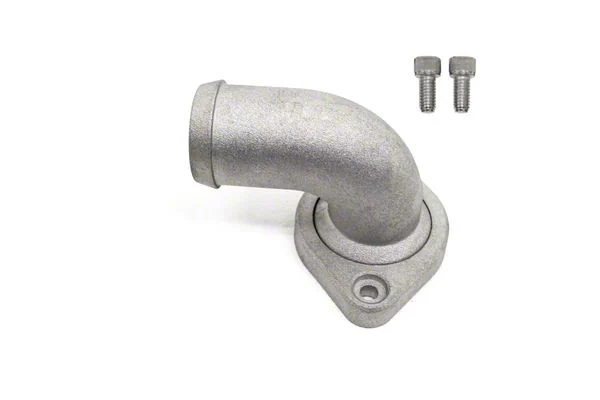Aluminum 90 Degree Water Neck Thermostat Housing; Natural (08-23 V8 HEMI Challenger, Excluding 6.2L)