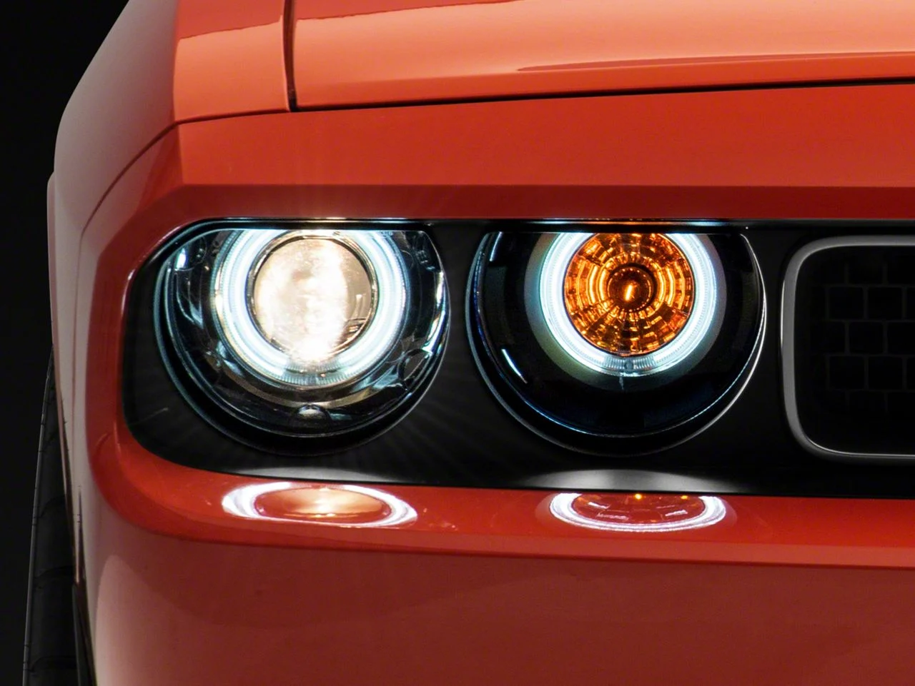 CCFL Halo Projector Headlights; Black Housing; Clear Lens (08-14 Challenger w/ Factory Halogen Headlights)