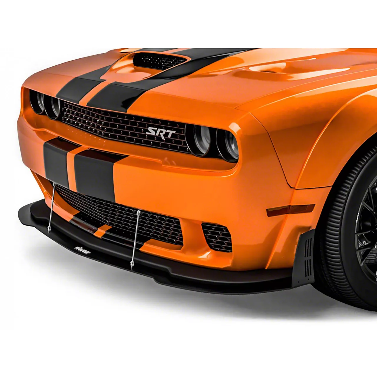 VZW Front Bumper Lip Splitter; Textured Black (18-23 Challenger Widebody)