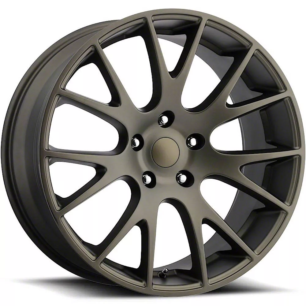 Hellcat Style Bronze Wheel; Rear Only; 20x10.5; 25mm Offset (08-23 RWD Challenger, Excluding Widebody)