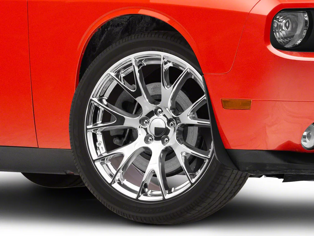 Hellcat Style Chrome Wheel; 20x9.5; 15mm Offset (08-23 RWD Challenger, Excluding Widebody)