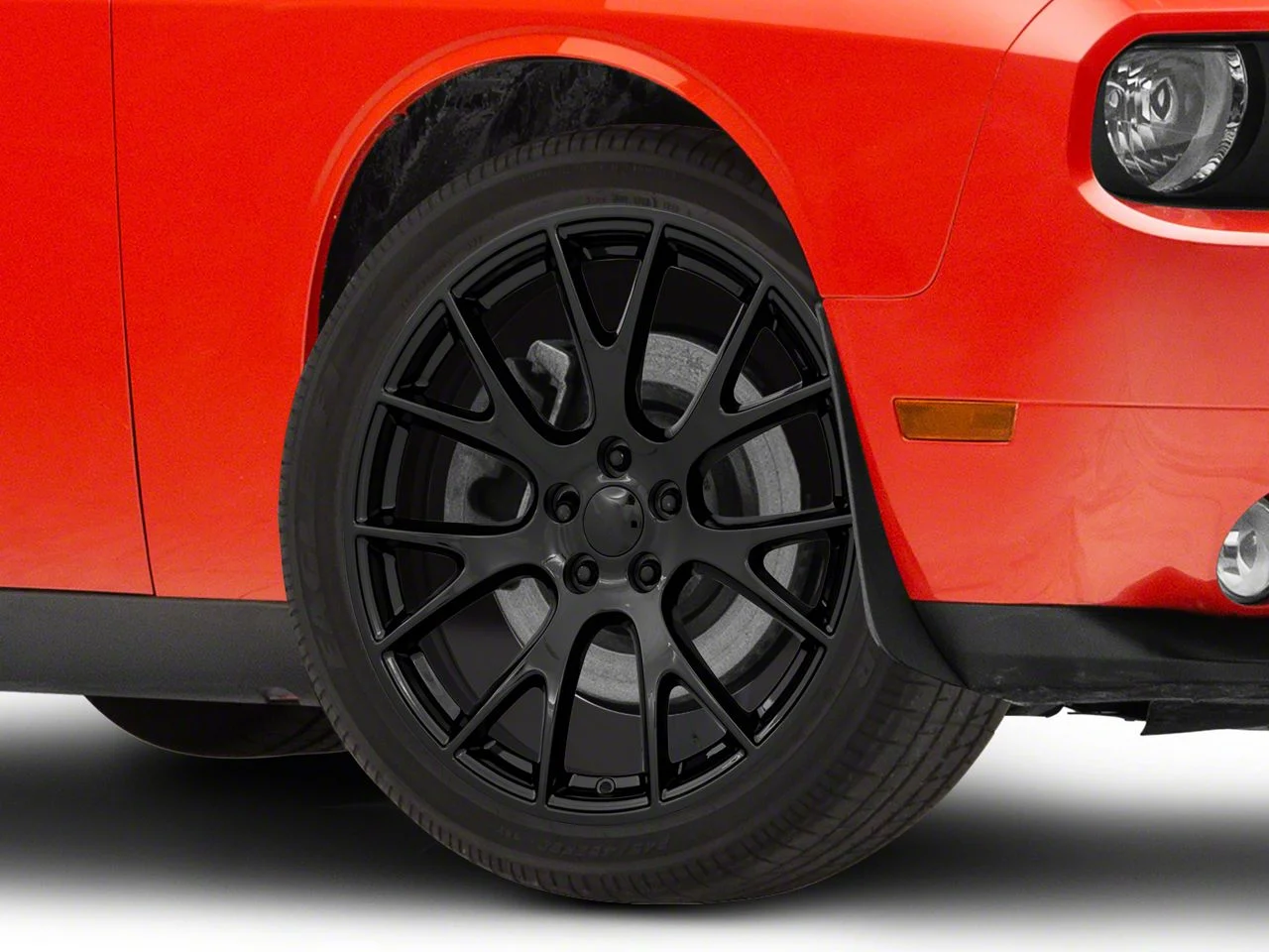 Hellcat Style Gloss Black Wheel; 20x9.5; 15mm Offset (08-23 RWD Challenger, Excluding Widebody)