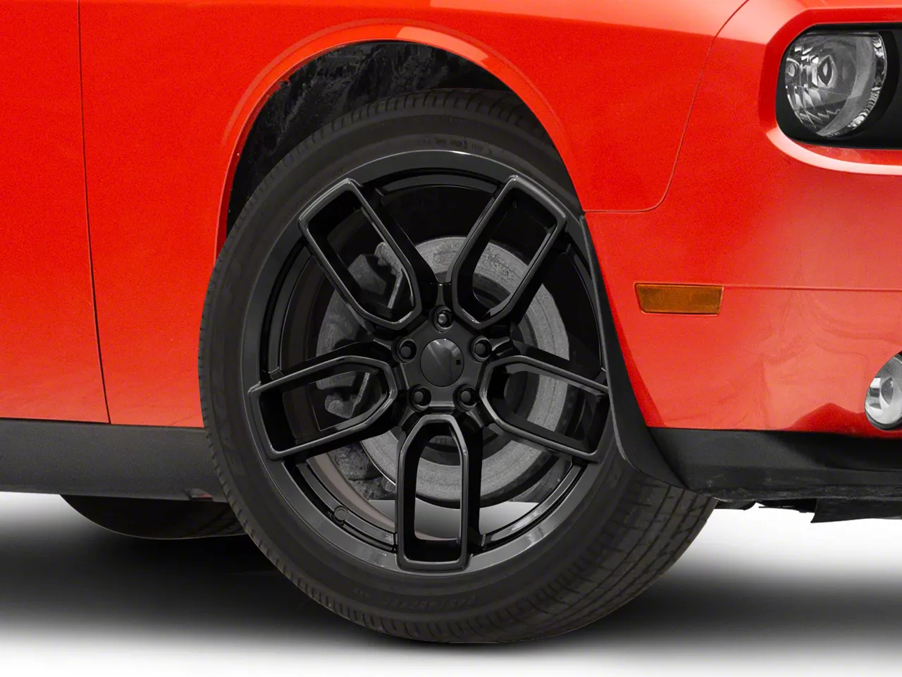 Hellcat Widebody Style Gloss Black Wheel; 20x9.5; 15mm Offset (08-23 RWD Challenger, Excluding Widebody)