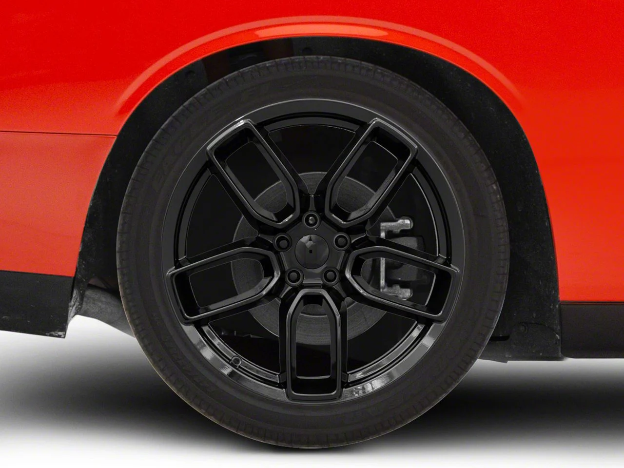 Hellcat Widebody Style Gloss Black Wheel; 20x10.5; -9mm Offset (18-23 Challenger Widebody)