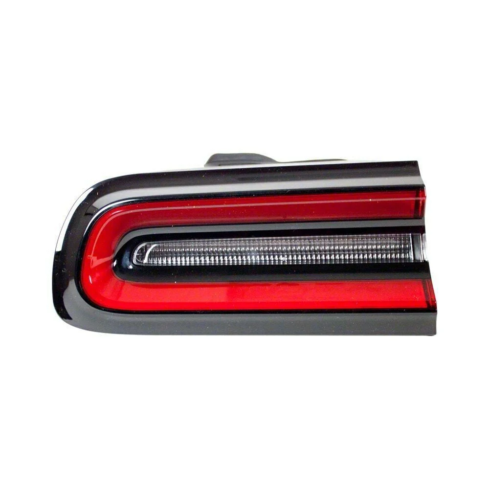 CAPA Replacement Outer Tail Light; Black Housing; Red/Clear Lens; Driver Side (08-14 Challenger)
