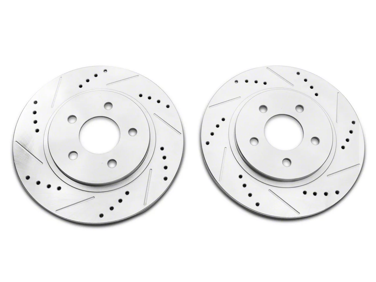 C&L Super Sport Cross-Drilled and Slotted Rotors; Rear Pair (05-14 Mustang, Excluding 13-14 GT500)