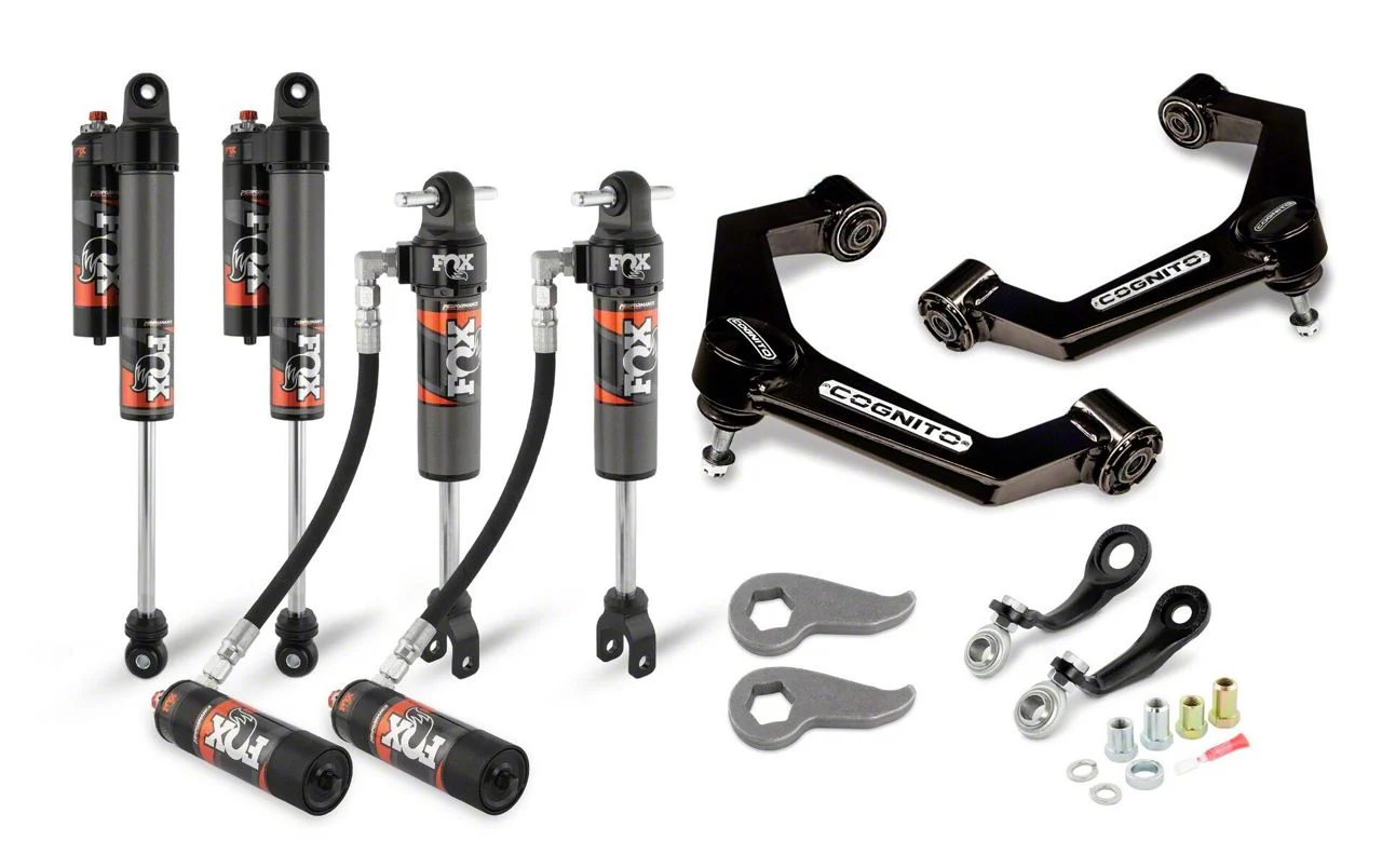 Cognito Motorsports 3-Inch Elite Leveling Kit with FOX Elite 2.5 Reservoir Shocks (20-26 Sierra 3500 HD)