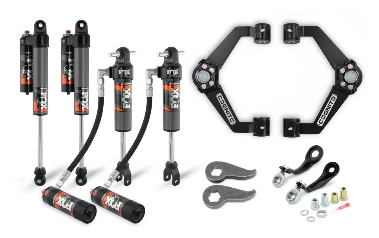 Cognito Motorsports 3-Inch Elite Leveling Kit with FOX Elite 2.5 Reservoir Shocks (11-19 Sierra 3500 HD)