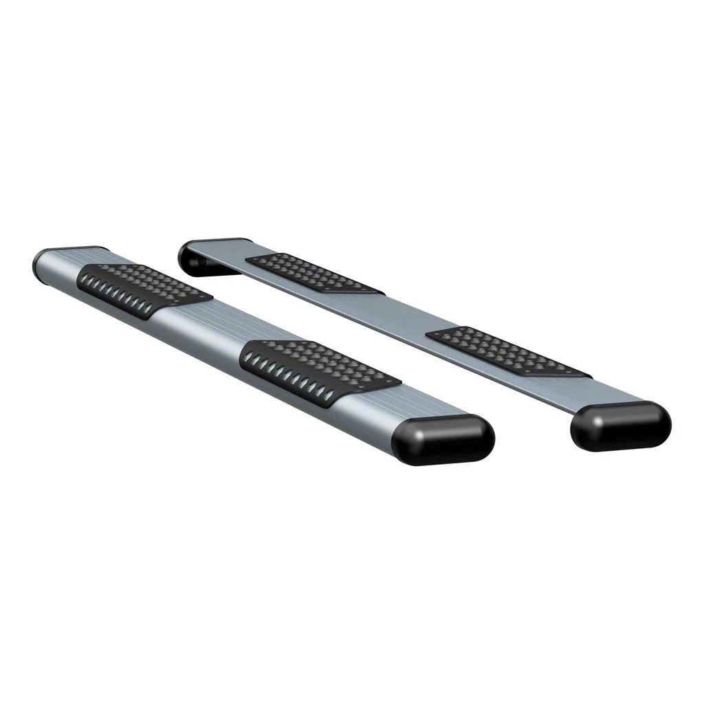 O-Mega II 6-Inch Oval Side Step Bars without Mounting Brackets; Silver (15-22 Colorado Crew Cab)