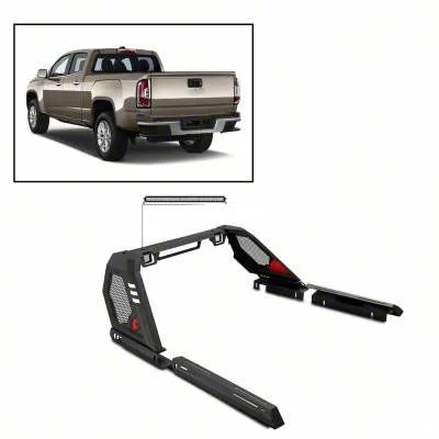 Vigor Roll Bar with 40-Inch LED Light Bar; Black (15-22 Colorado)