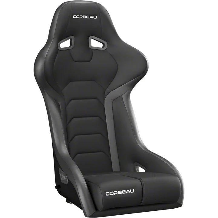 Corbeau FX1 Pro Racing Seat; Black Cloth/Vinyl (10-24 Camaro)