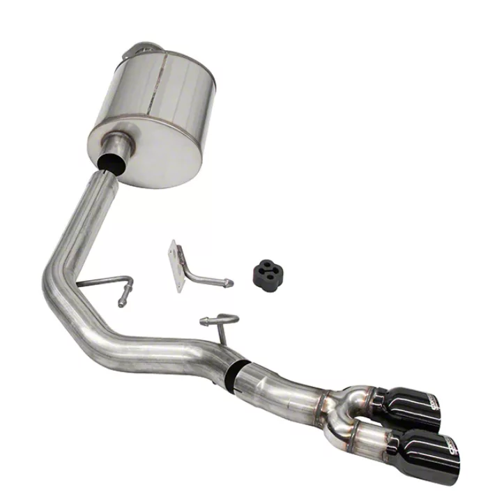 Corsa Performance Sport Single Exhaust System with Black Tips; Middle Side Exit (21-26 3.5L EcoBoost F-150, Excluding Raptor & Tremor)