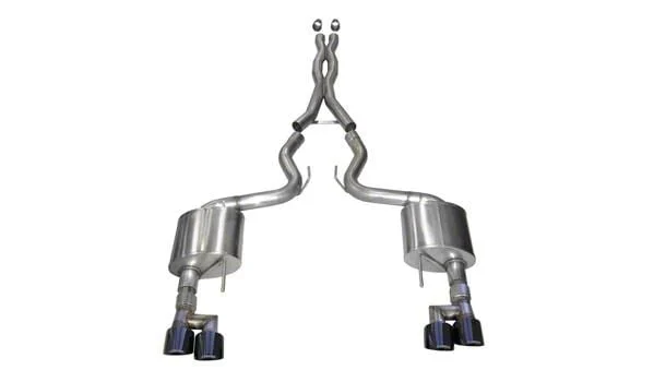 Corsa Performance Sport Cat-Back Exhaust with Black Tips (18-23 Mustang GT Fastback w/o Active Exhaust)