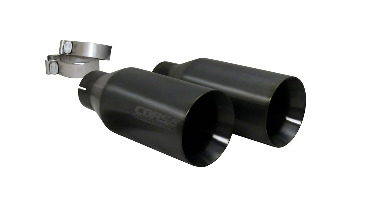 Corsa Performance Pro Series Exhaust Tips; 5-Inch; Gunmetal (21-24 RAM 1500 TRX)