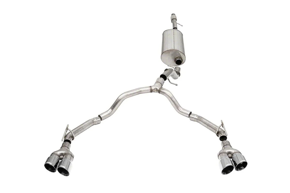 Corsa Performance Sport Dual Exhaust System with Polished Tips; Rear Exit (21-26 5.3L Yukon)