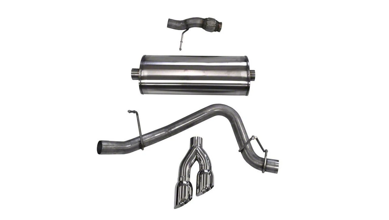 Corsa Performance Sport Single Exhaust System with Polished Tips; Side Exit (15-20 5.3L Yukon)