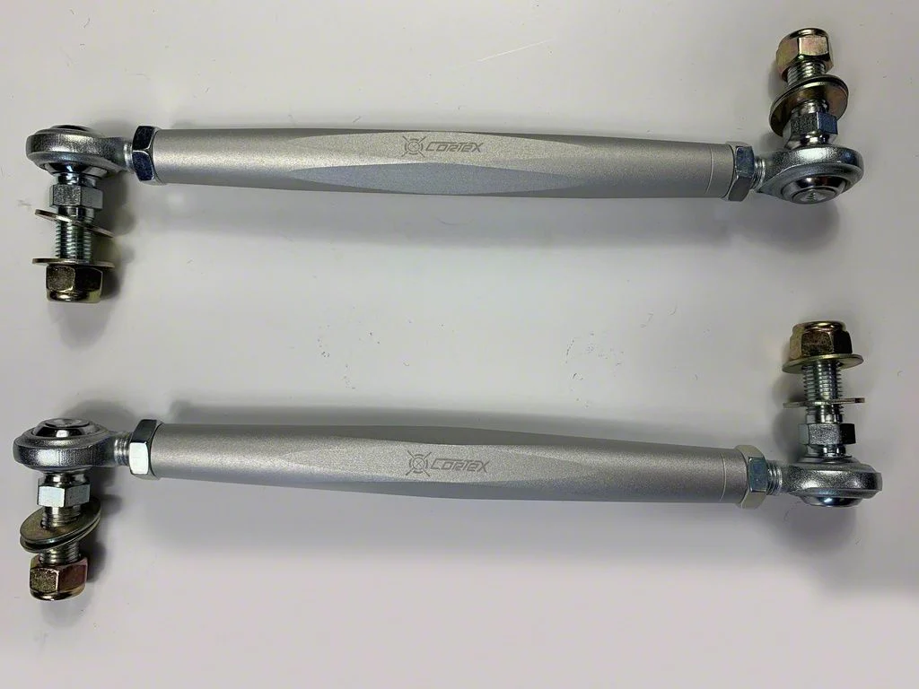 CorteX Adjustable Anti-Roll Bar End Links; Front (15-26 Mustang)