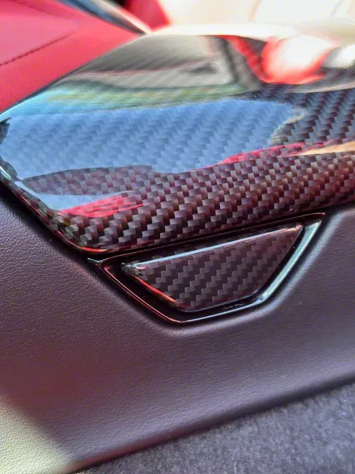 Center Console Button Cover; Carbon Fiber (20-26 Corvette C8)