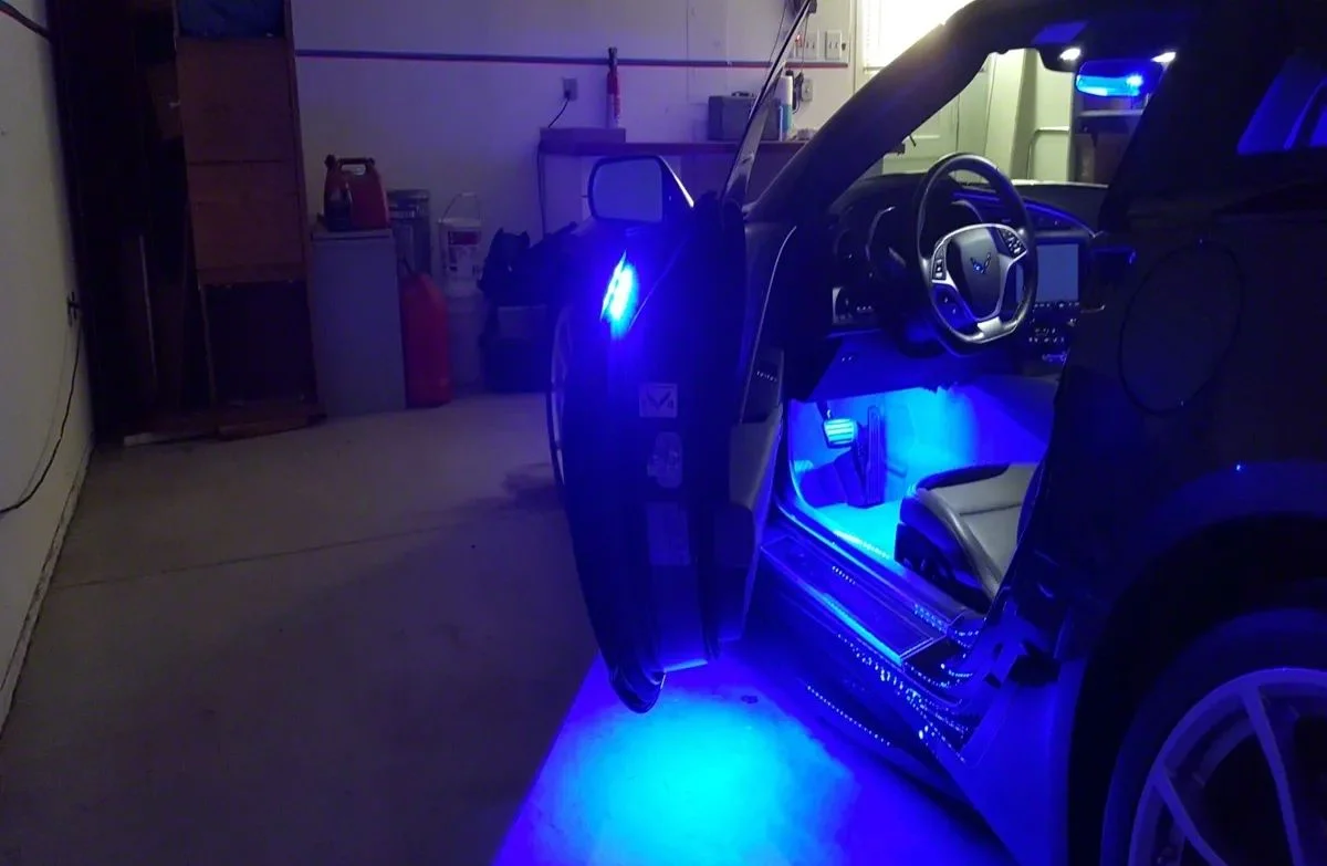 Door Handle and Puddle LED Light Kit; Superbright Purple (14-19 Corvette C7)