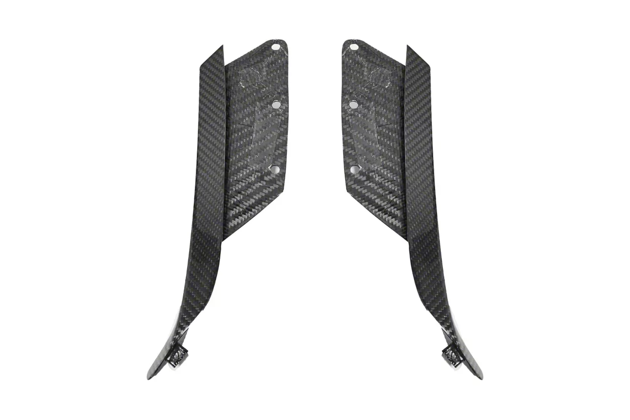 Factory Style Side Rocker Panel Brake Scoop Vent Covers; Carbon Fiber (14-19 Corvette C7 Grand Sport, Z06, ZR1)