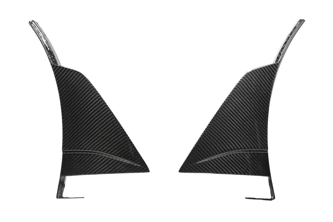 Front Lip Splitter and Side Winglets; Carbon Fiber (2019 Corvette C7 ZR1)