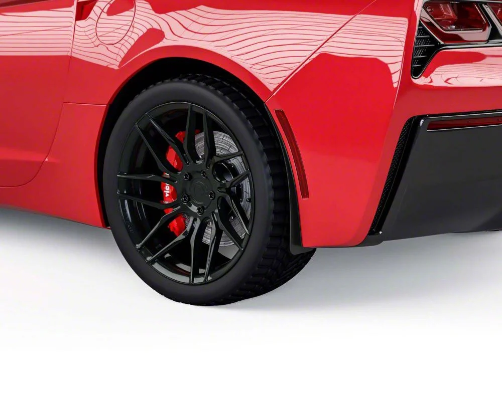 Mud Flaps; Rear; Urban Camo Vinyl (14-19 Corvette C7)