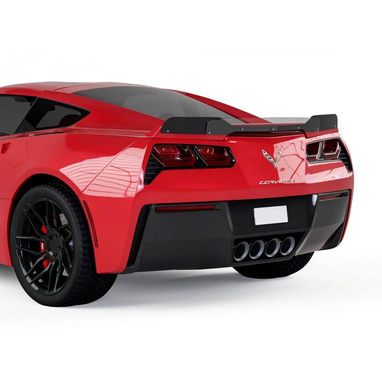 V3R Wicker Bill Rear Spoiler Add-On; Urban Camo Vinyl (14-19 Corvette C7)