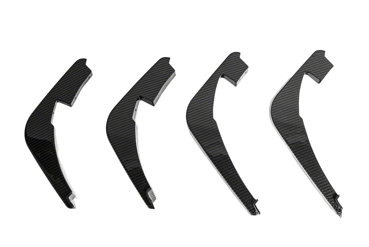 Z51 Add-On Rear Diffuser Fins; Carbon Fiber (20-26 Corvette C8, Excluding Z06)