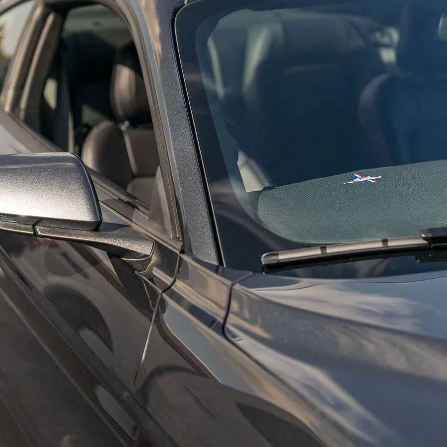 Covercraft Ltd Edition Custom Dash Cover with Ford Blue Oval Logo; Smoke (17-22 F-250 Super Duty w/o Forward Collision Alert)