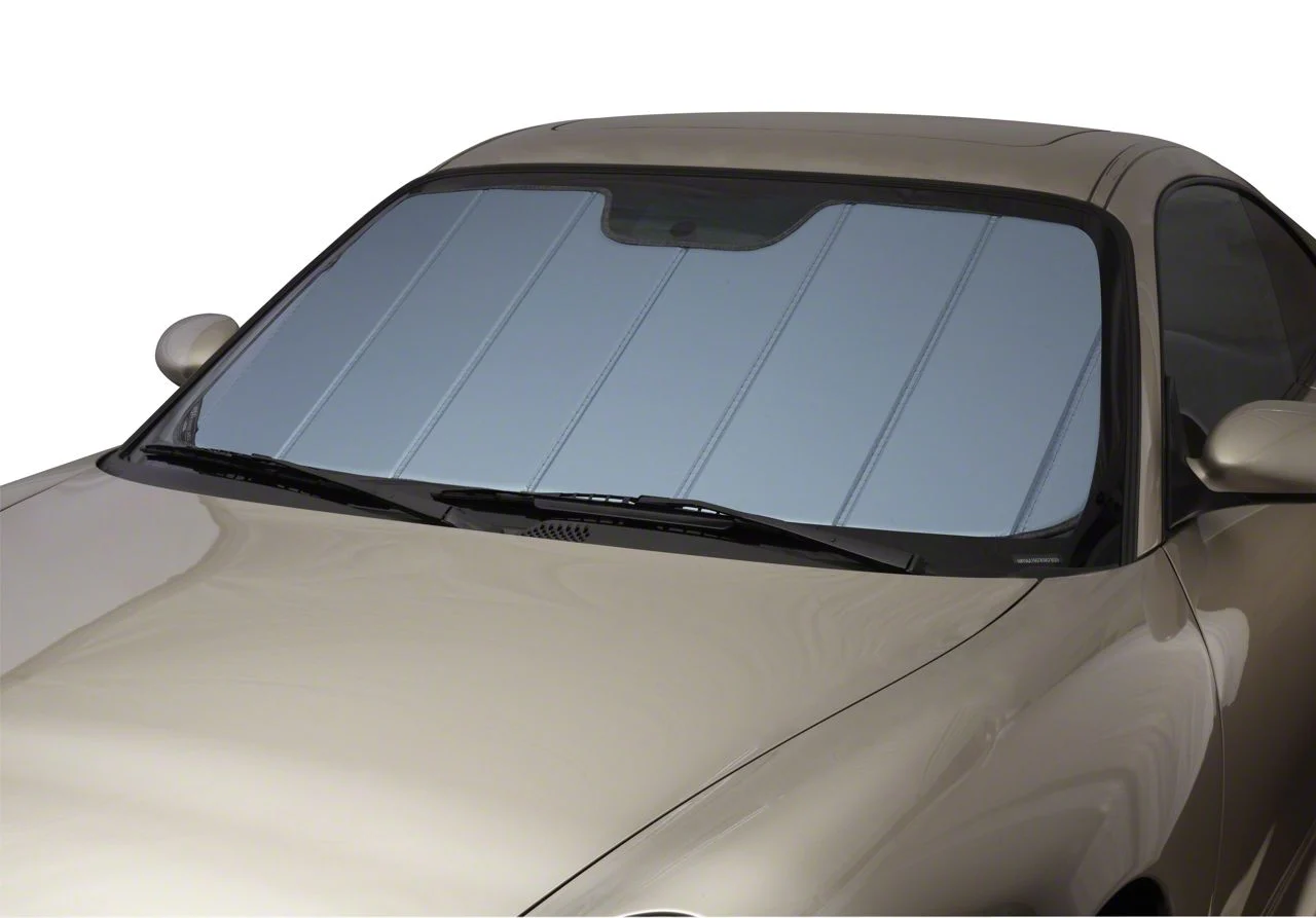 Covercraft UVS100 Heat Shield Custom Sunscreen; Blue Metallic (19-26 RAM 3500 w/ 10-Inch Wide Rearview Mirror Sensor)