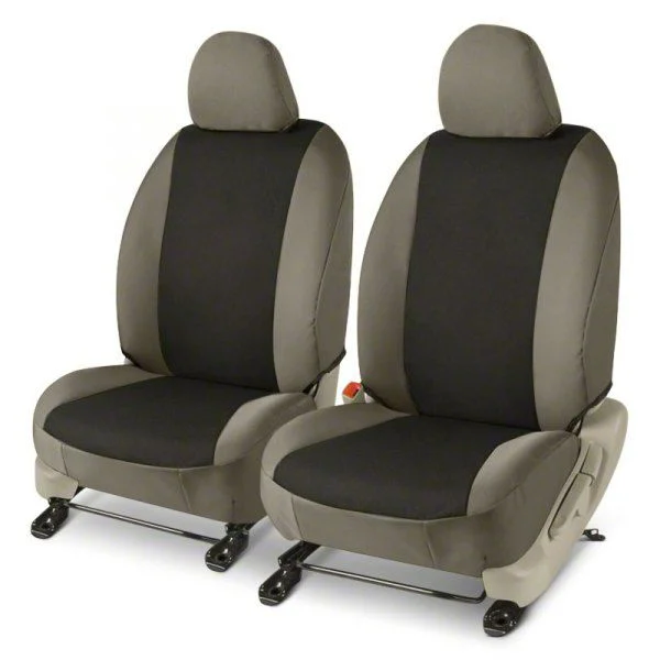 Covercraft Precision Fit Seat Covers Endura Custom Front Row Seat Covers; Black/Charcoal (19-23 Ranger Lariat)