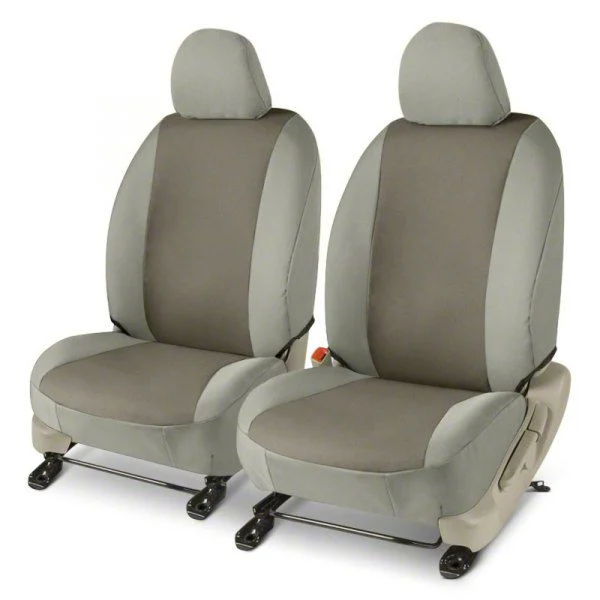 Covercraft Precision Fit Seat Covers Endura Custom Front Row Seat Covers; Charcoal/Silver (19-23 Ranger XL, XLT)