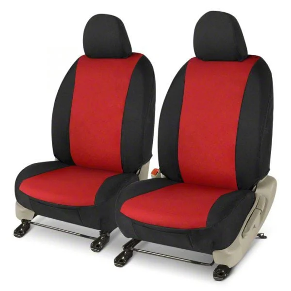 Covercraft Precision Fit Seat Covers Endura Custom Front Row Seat Covers; Red/Black (19-23 Ranger XL, XLT)