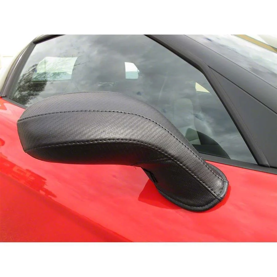 Covercraft Colgan Custom Mirror Bra; Carbon Fiber (15-19 Silverado 3500 HD)