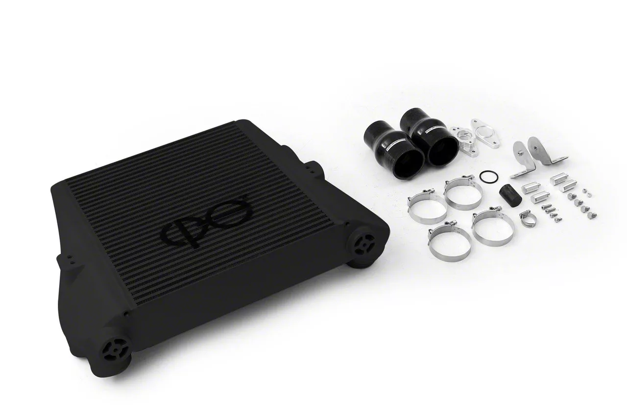 cp-e Core FMIC Front Mount Intercooler; Dissipate Black (11-14 3.5L EcoBoost F-150)