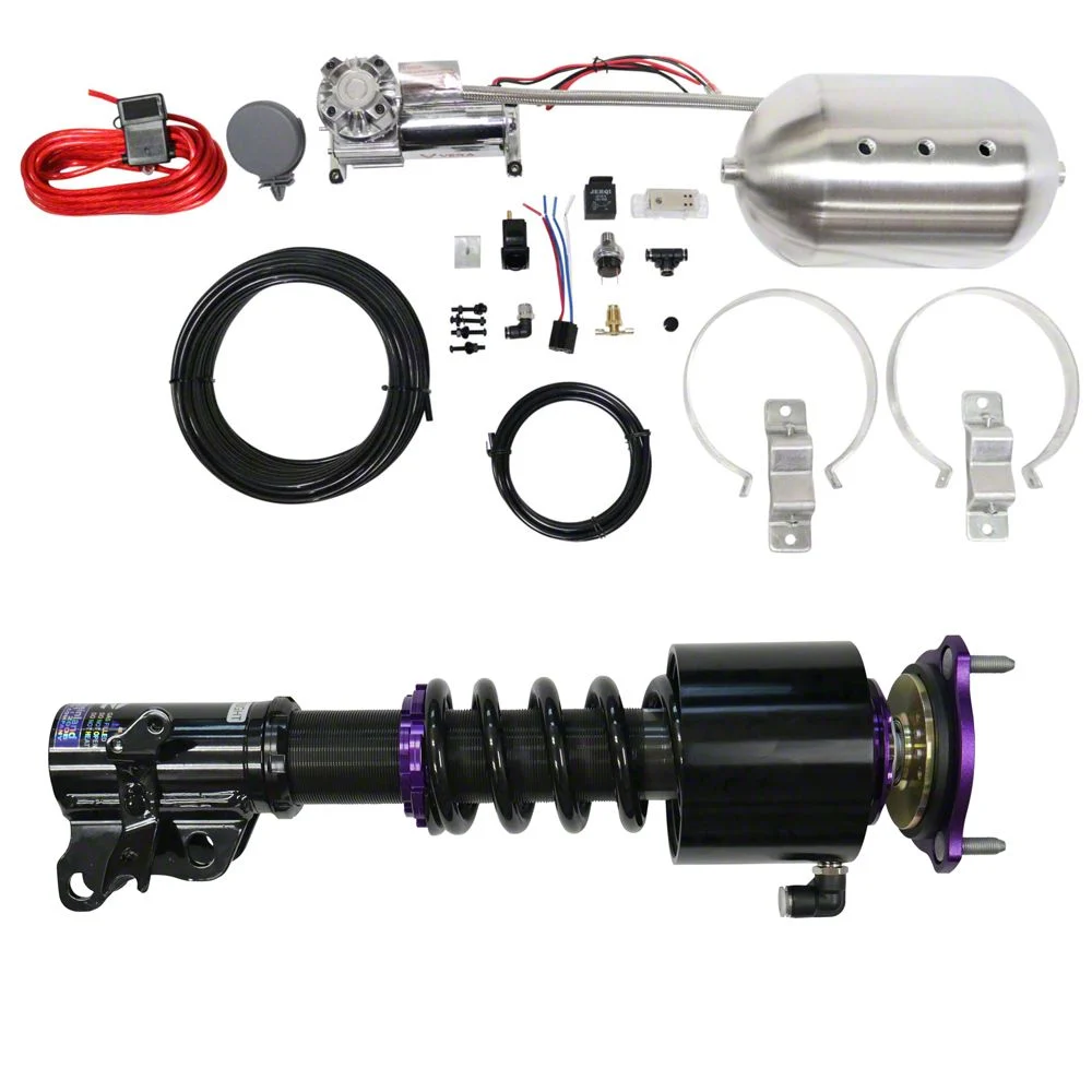 D2 Racing RS Series Coil-Over Kit with Front Air Cups and Silver Control System (06-10 RWD Charger)