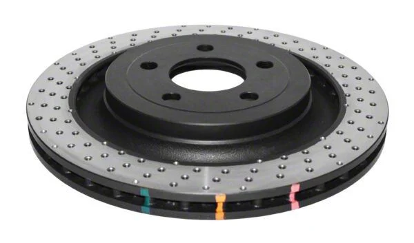 DBA 4000 Series XD Cross Drilled Rotor; Rear (15-23 Mustang GT, EcoBoost w/ Performance Pack)