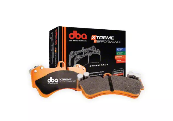 DBA Xtreme Performance Semi-Metallic Carbon Fiber Brake Pads; Rear Pair (15-23 Mustang GT, EcoBoost, V6)