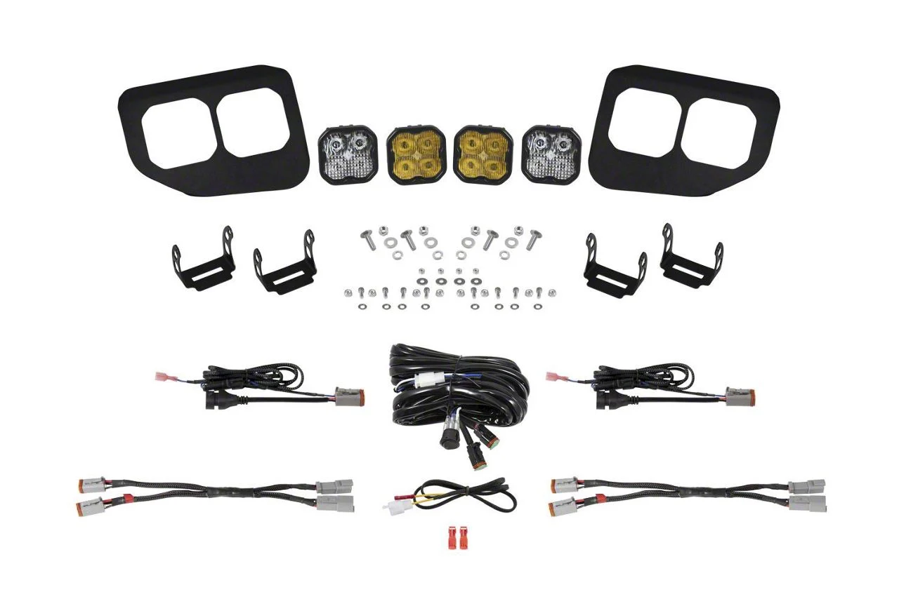 Diode Dynamics SS3 Pro LED Fog Light Kit; Yellow SAE Fog (20-22 F-250 Super Duty)