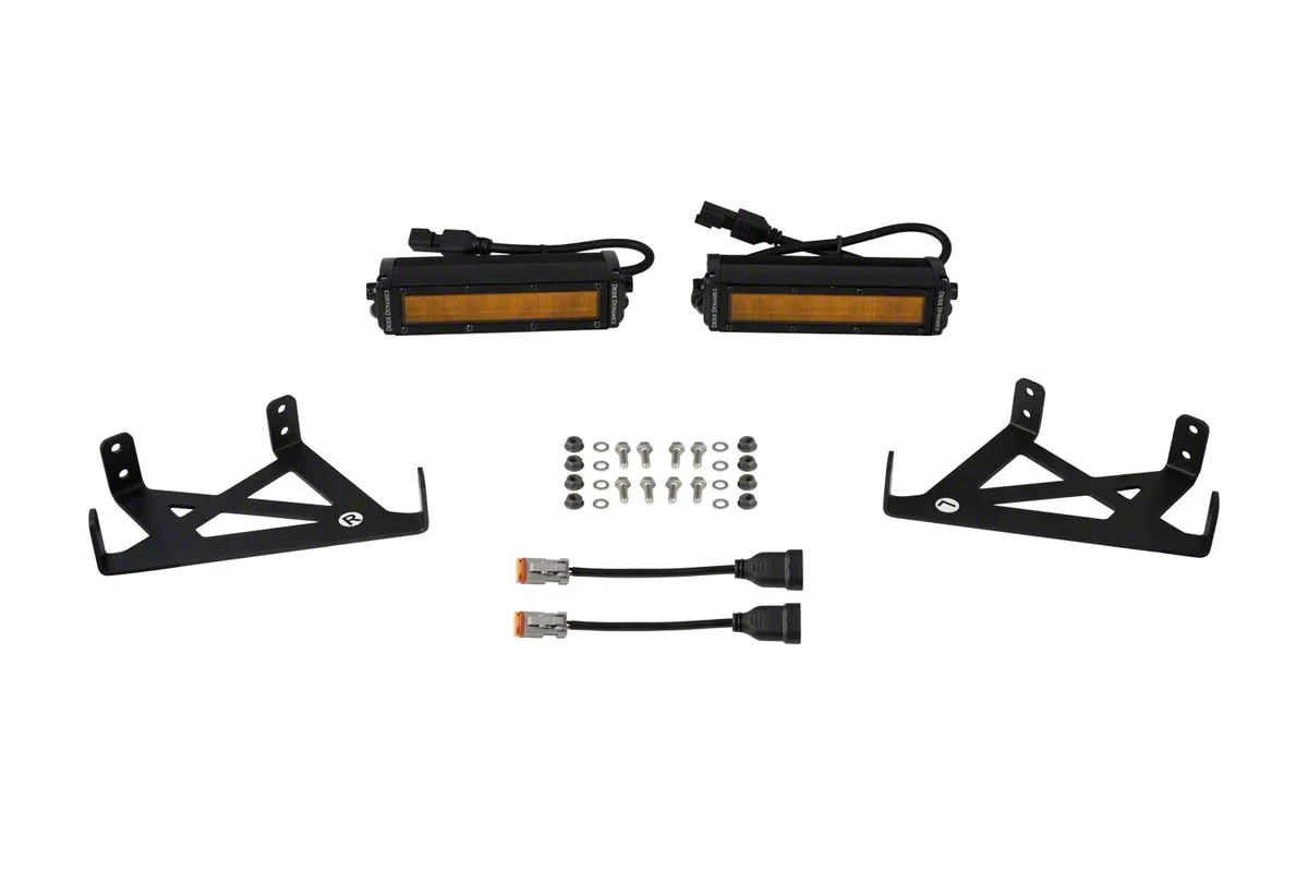 Diode Dynamics SS6 LED Fog Light Kit; Amber Wide (20-22 F-350 Super Duty)
