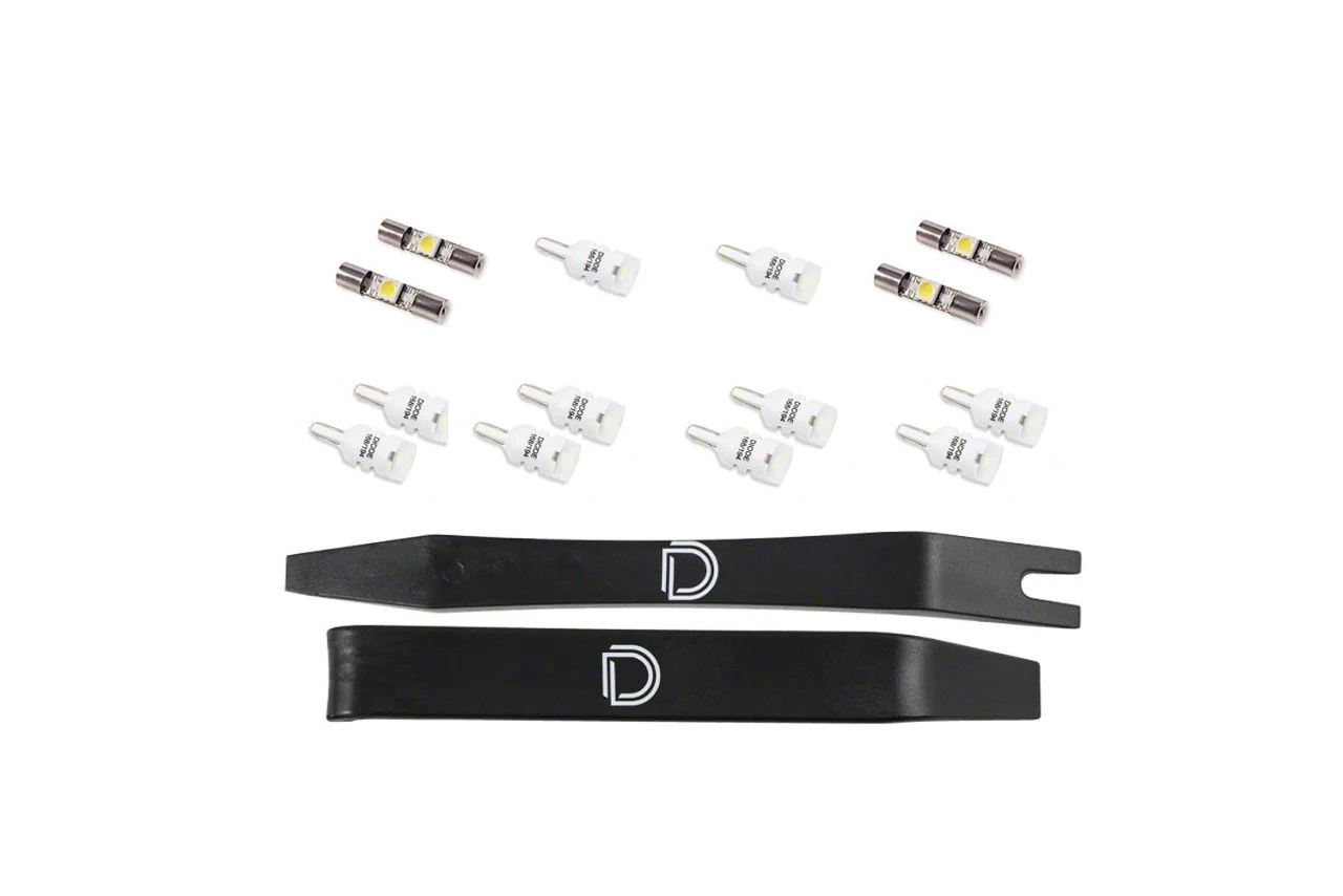Diode Dynamics Stage 1 LED Interior Lighting Kit; Cool White (10-14 Mustang)