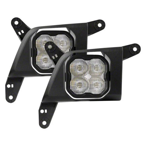 Diode Dynamics SS3 Max Type SV2 LED Fog Light Kit; ABL White SAE Fog (20-23 Silverado 3500 HD)
